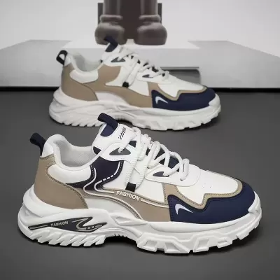 Men's 2026 Spring New Thick Platform Non-Slip Casual Student Trendy Running Shoes · YANYAN China shoe factory