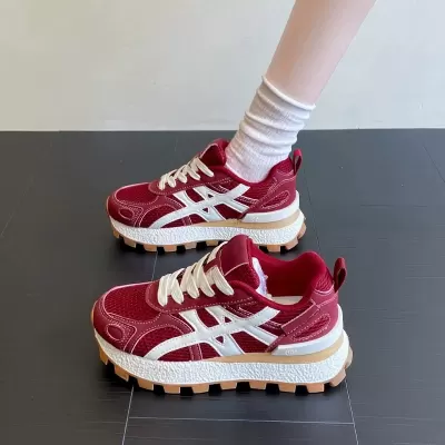 Women's Breathable Mesh Sneakers Spring, Korean Thick Sole Height Increase Chunky · YANYAN China shoe factory