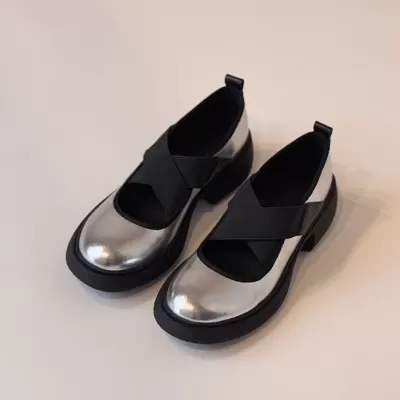 Spring New Thick Sole Mary Jane Shoes Women Retro Cross Strap Ballet · YANYAN China shoe factory