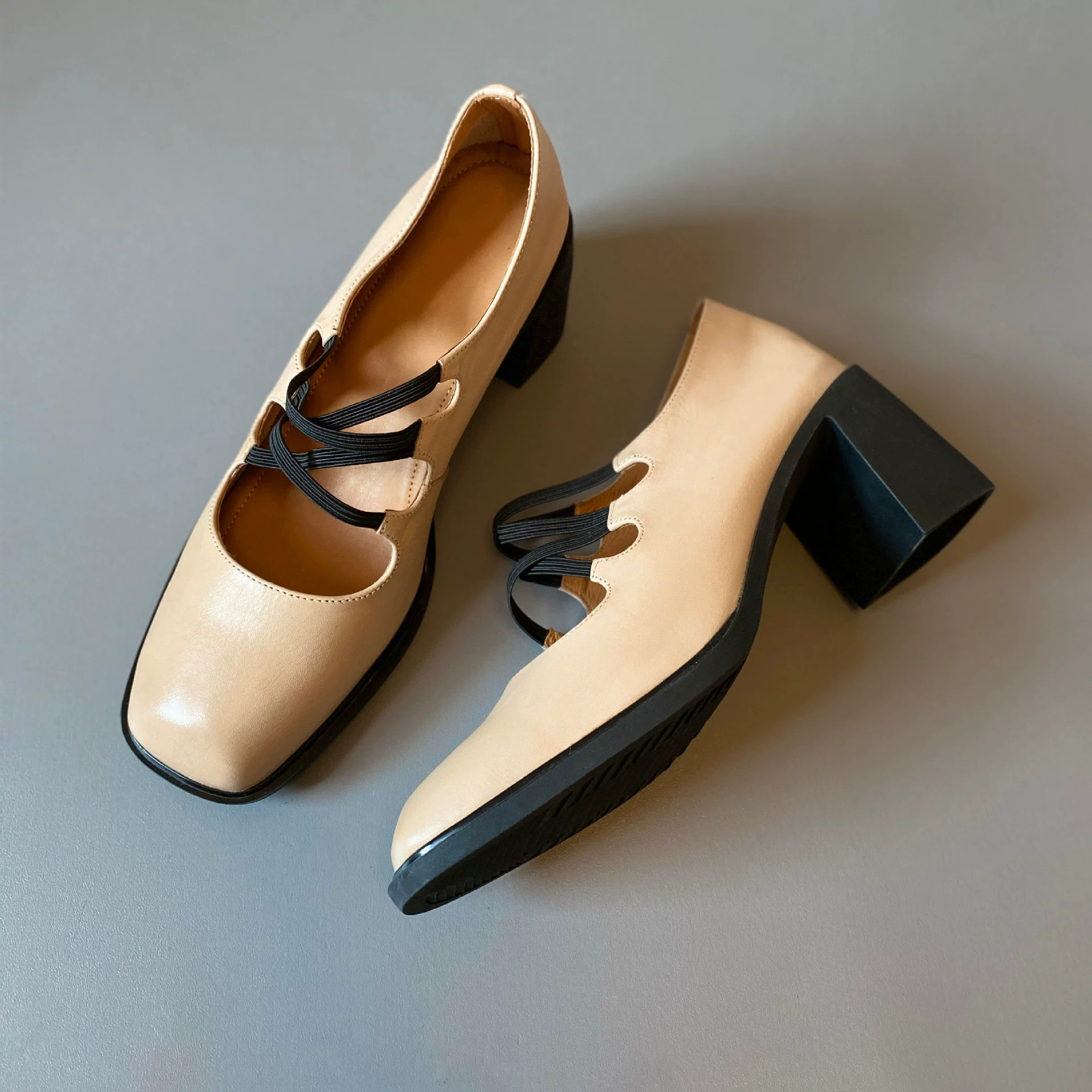 2026 Spring New Silent Sole High Heel Mary Jane Shoes Women Square Toe