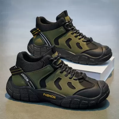 Men's 2026 Spring Hiking Shoes Breathable Wear-resistant Work Safety Shoes · YANYAN China shoe factory