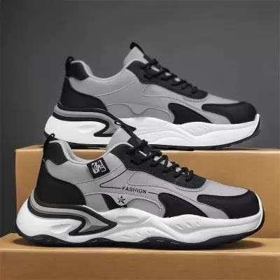 Men's 2026 Spring Leather Waterproof Lightweight Casual Running Student Shoes · YANYAN China shoe factory