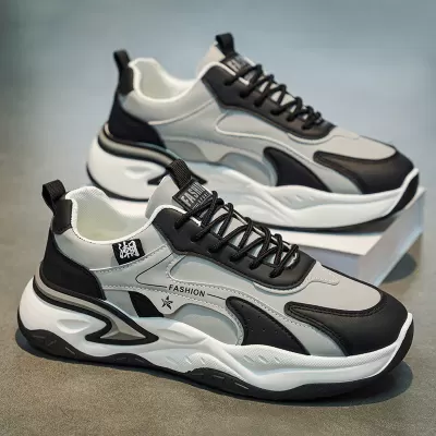 Chaussures de course décontractées légères en cuir imperméable pour homme, printemps 2026 · YANYAN China shoe factory