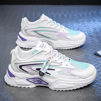 Men's Shoes Spring 2026 New Trend Sports Casual Mesh Running Shoes Height Increase Dad Shoes Fashion · YANYAN China shoe factory