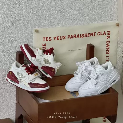 XSHX American Air Cushion Kids Basketball Shoes Spring Summer White Hook & Loop Anti-Slip · YANYAN China shoe factory
