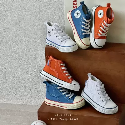 XSHX American Fengda Kids Canvas Board Shoes Hook & Loop Skateboarding Anti-Slip · YANYAN China shoe factory