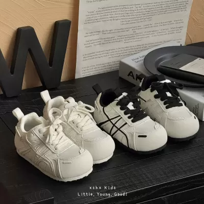 XSHX Board Shoes Kids Spring Summer Stain-Resistant Leather Thin Sole Chunky Head · YANYAN China shoe factory