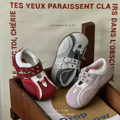 XSHX Bauhaus Style Kids Unisex Hook & Loop Retro Breathable Thin Sole Anti-Slip · YANYAN China shoe factory