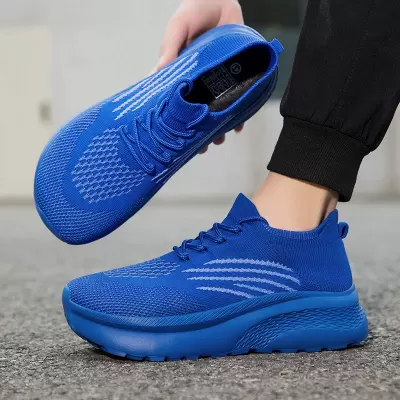 Couple Shoes Extra Wide Extra Large Men's 5E Slip-On Elastic Knitted Sock Shoes Casual Breathable Soft Sole Cotton Shoes