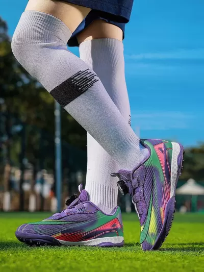No-Tie Studded Football Shoes Children Boys Girls Autumn Middle School Students Training Sports · YANYAN China shoe factory