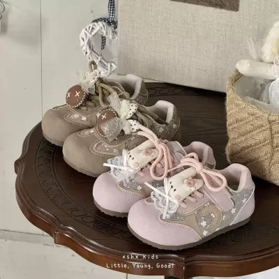 XSHX Lolita French Palace Kids Walking Shoes Hook & Loop Breathable Anti-Slip Sweet Princess · YANYAN China shoe factory