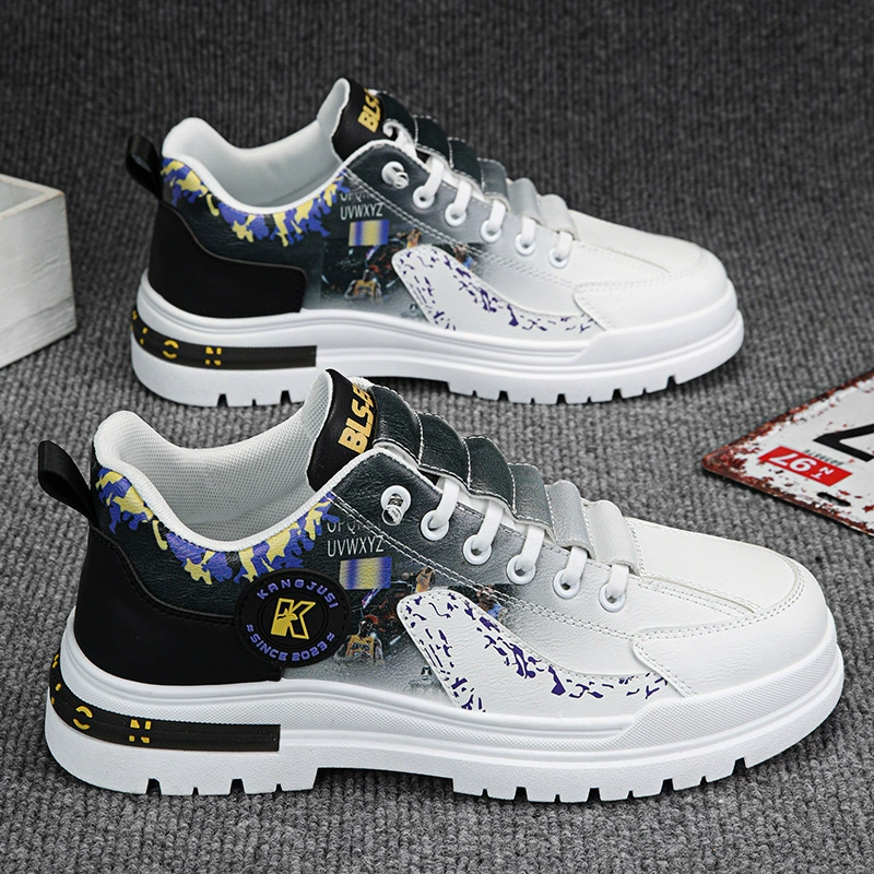 2026 New Board Shoes Leather Easy to Clean Slip-On Men's Shoes Soft Sole Comfortable Breathable Fashion Casual