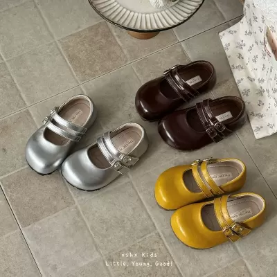 XSHX Retro Mary Jane Girls Wide Round Toe Breathable Stain-Resistant Spring Summer Hook & Loop · YANYAN China shoe factory
