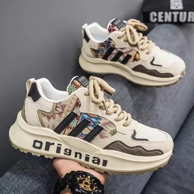 2026 Primavera Novo Trendy Sapatos Dad Chunky para Homem Respirável Retro Casual Sneakers · YANYAN China shoe factory