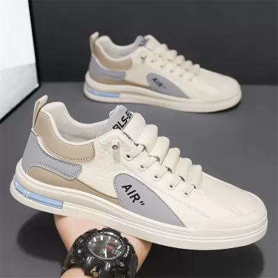 2026 Frühlings Herren Schlupf Freizeit Board Schuhe Weiche Sohle Trendy Leder Sneaker · YANYAN China shoe factory