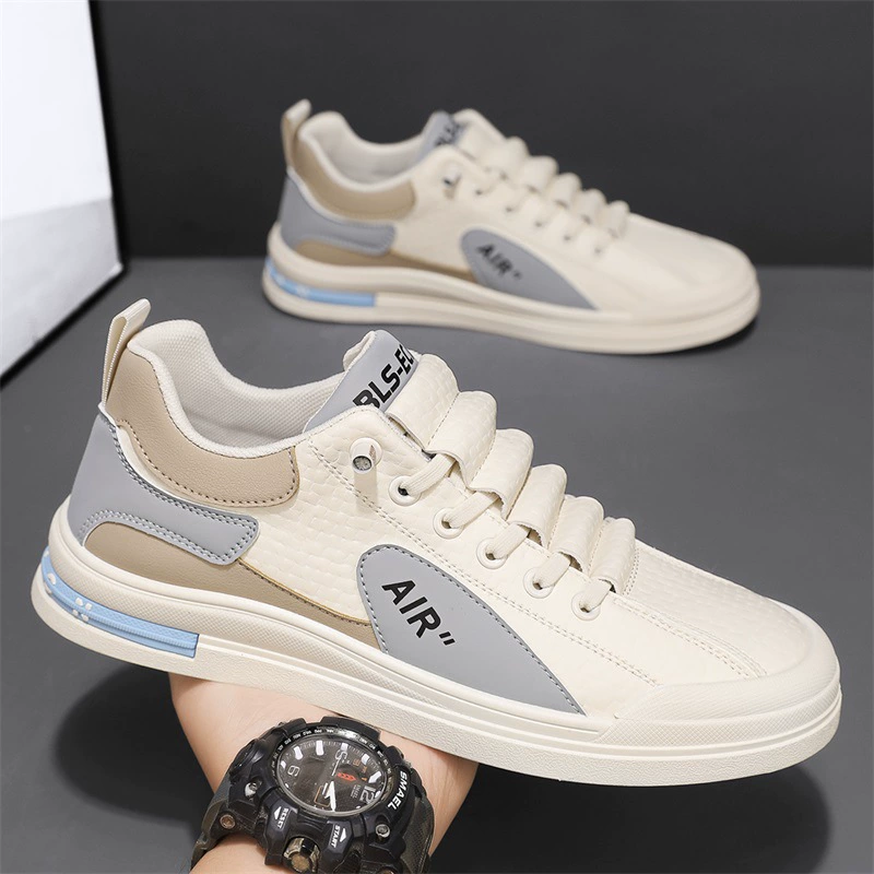 2026 Spring Men's Slip-on Casual Board Shoes Soft Sole Trendy Leather Sneakers
