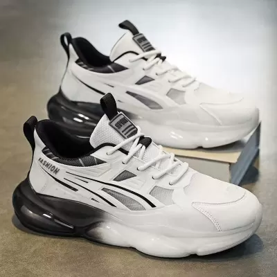 Men's Spring Youth Casual Running Black Sports Shoes Soft Sole Lightweight Cushioning · YANYAN China shoe factory
