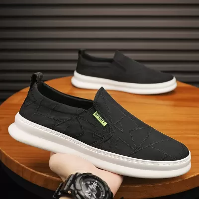 Chaussures en toile homme respirantes à enfiler paresseuses tendance skate printemps · YANYAN China shoe factory