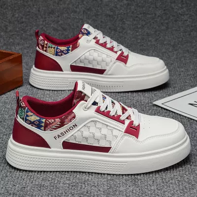 Men's 2026 Spring Fashion Casual White Board Shoes Soft Sole Breathable Student Sneakers · YANYAN China shoe factory