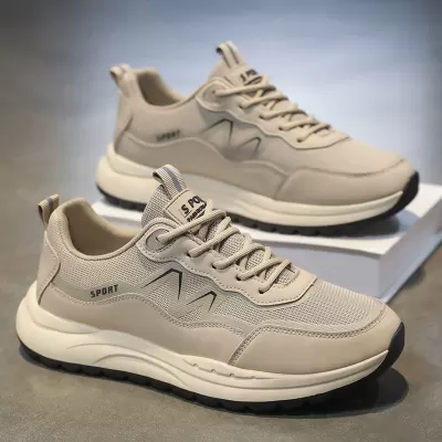 2026 Spring Mesh Breathable Anti-slip Casual Sneakers Thick Sole Running Shoes · YANYAN China shoe factory