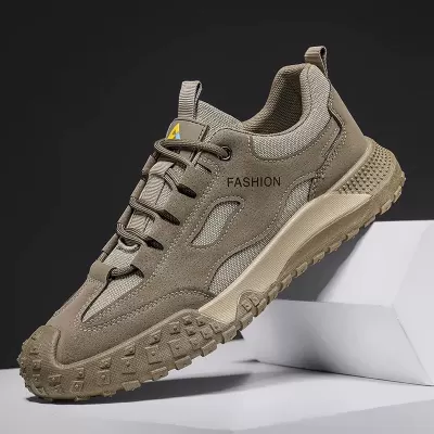 2026 Outdoor Hiking Shoes Men's Retro Breathable Wear-resistant Work Shoes Spring · YANYAN China shoe factory