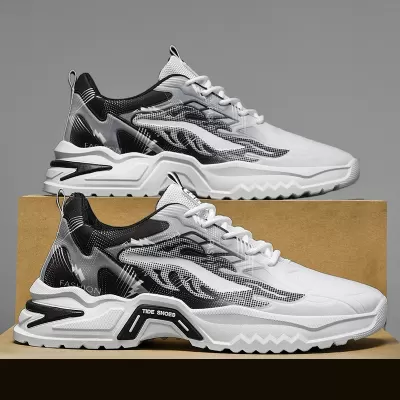 2026 Spring Men's Casual Running Shoes Breathable Thick Sole Height Increasing Dad Shoes · YANYAN China shoe factory