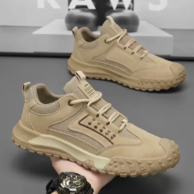Spring Men's Anti-slip Work Safety Shoes Outdoor Hiking Casual Sneakers