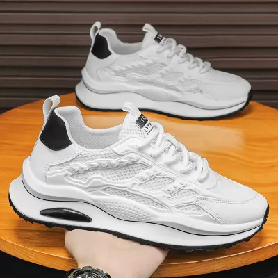 2026 Spring Men's Mesh Breathable Casual Sneakers Comfortable Soft Sole Chunky Shoes · YANYAN China shoe factory