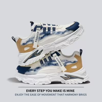Genuine 2026 Spring Student Fashion Breathable Dad Shoes Casual Leather Work Shoes · YANYAN China shoe factory