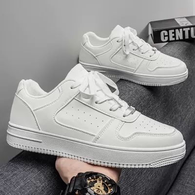 Men's Spring New Board Shoes Fashion Casual Sports Shoes Campus Style Korean White Sneakers · YANYAN China shoe factory