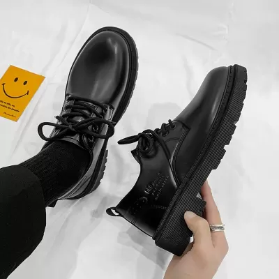 Business Leather Shoes Men Spring 2026 New Youth Student Suit Casual British Style Black Shoes · YANYAN China shoe factory