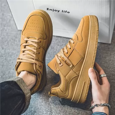 Frühjahr Neu Herren Retro Low Top Khaki Skateboardschuhe Jugend Dicksohle Casual Sportschuhe · YANYAN China shoe factory