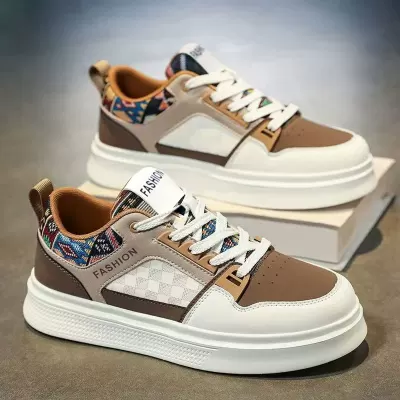 Men's 2026 Spring Fashion Casual White Board Shoes Soft Sole Breathable Student Sneakers · YANYAN China shoe factory