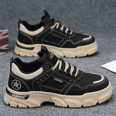 Men's 2026 Spring Thick Sole Martin Boots Work Shoes Anti-slip Casual Board Shoes