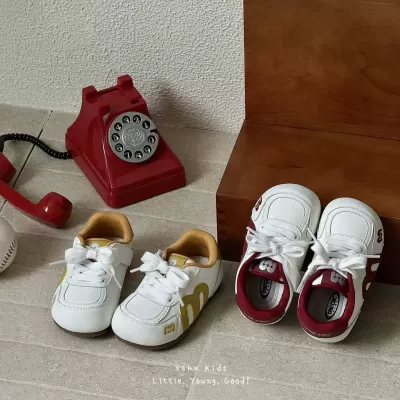 XSHX Cute Head M Kids Stain-Resistant White Shoes Cute Retro Anti-Slip Thin Sole Hook & Loop · YANYAN China shoe factory