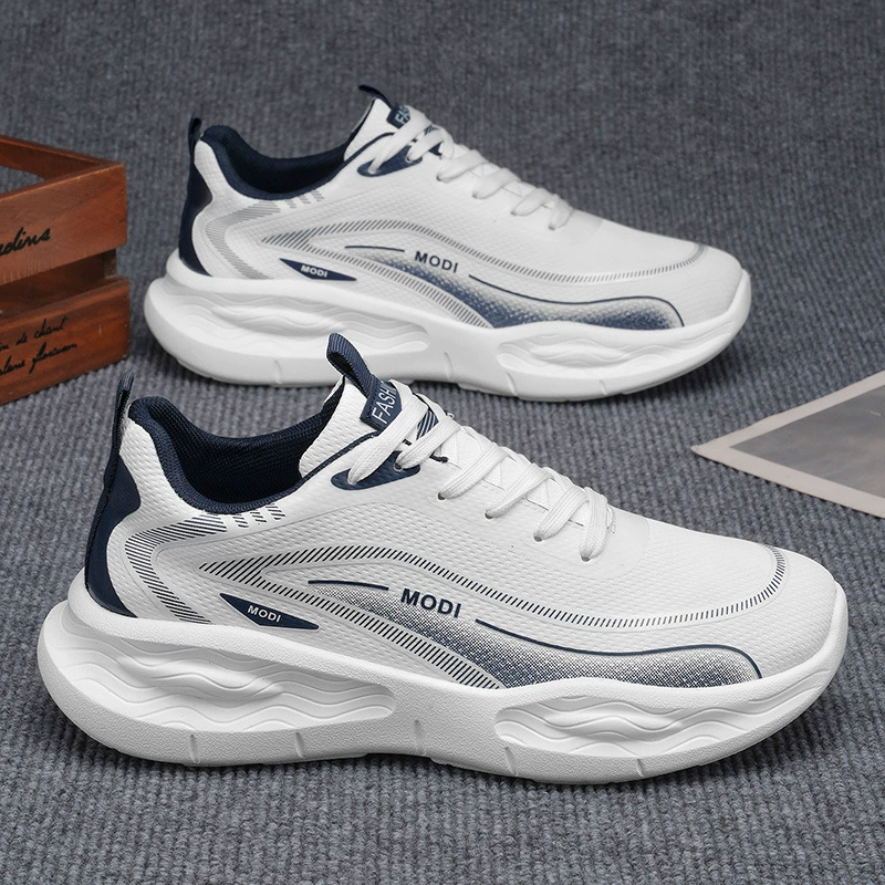 Herren Frühjahr 2026 Leder-Wasserdichte leichte dämpfende Casual-Laufschuhe