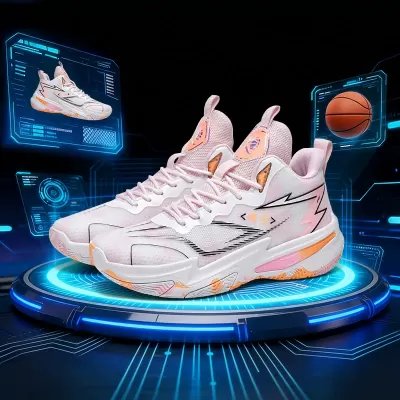 New Contrast Color Basketball Shoes Men Summer Large Youth Breathable Cushioning Anti-Slip Wear-Resistant Game · YANYAN China shoe factory