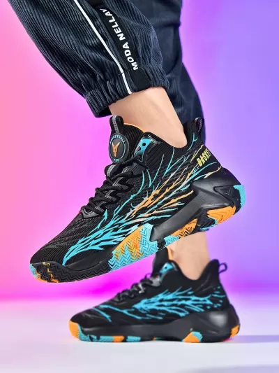 Basketball Shoes Men Large Size Youth Student Shoes Anti-Slip Breathable Sports Soft Sole Spring Autumn · YANYAN China shoe factory