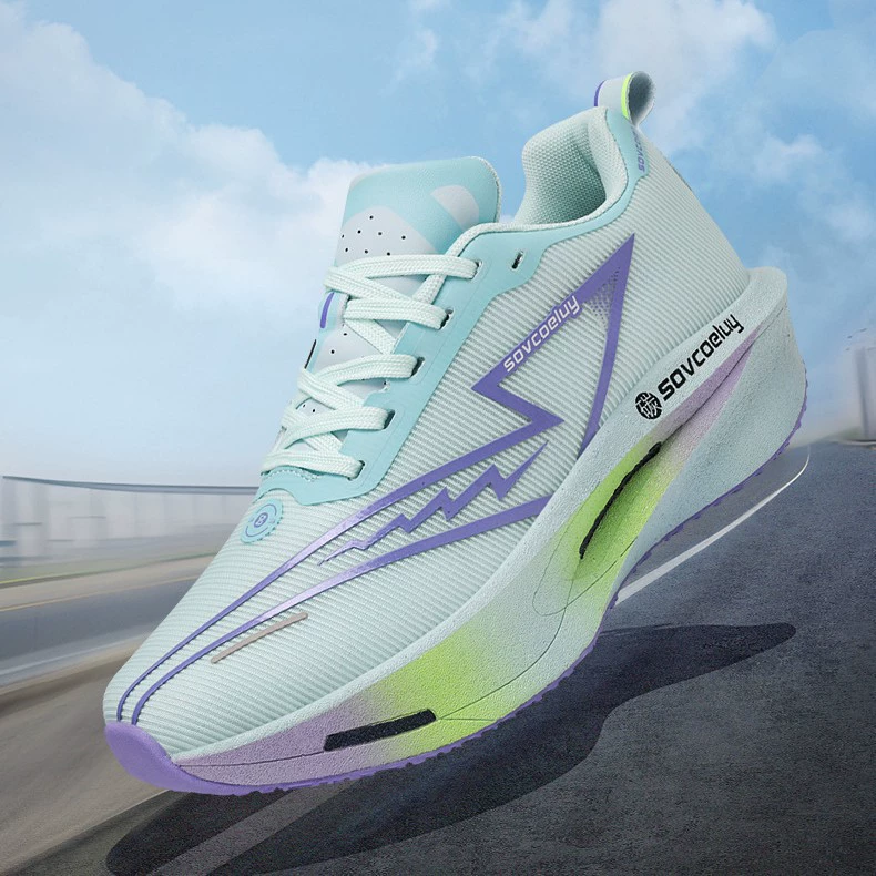 New Marathon Carbon Plate Running Shoes Men Women Ultra-Light Cushioning Middle School Physical Test Racing Professional