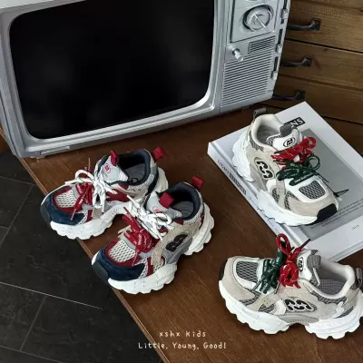 XSHX Vintage American Dad Shoes Cushioned Breathable Mesh Spring Summer Kids Retro Chic · YANYAN China shoe factory