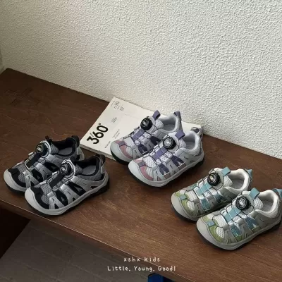 XSHX Tanyue Korean Outdoor Shoes Kids Spring Summer Breathable Twist Lock Anti-Slip Toe · YANYAN China shoe factory