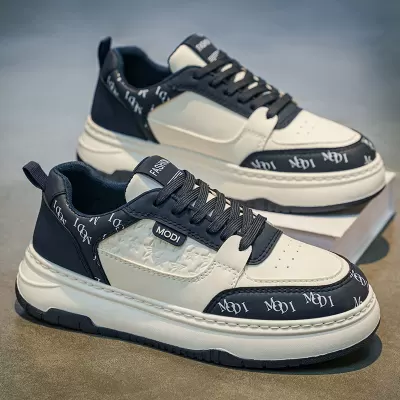 Men's 2026 Spring Breathable Casual Skate Shoes Thick Sole White for Students · YANYAN China shoe factory