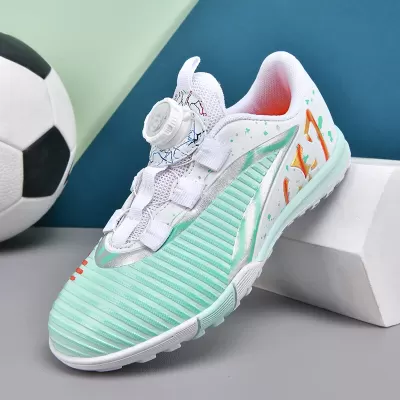 Rotating Buckle Kids Football Shoes Boys Girls Summer Mesh Professional TF Studded Training Game · YANYAN China shoe factory