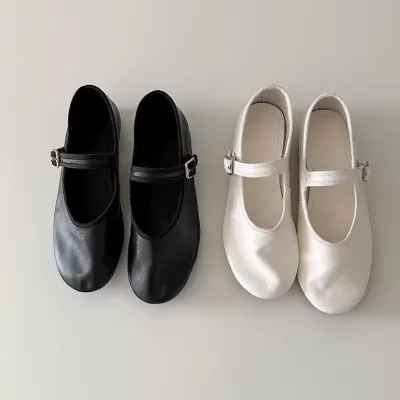 Women's Round Toe Mary Jane Shoes, Buckle Strap Flat Ballet Pumps for Spring 2026 · YANYAN China shoe factory