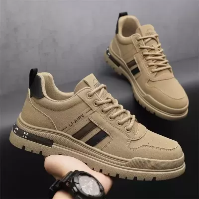 Work Men's Shoes 2026 New Spring Breathable Anti-Slip Wear-Resistant Casual Outdoor Thick Sole Sports Trendy · YANYAN China shoe factory