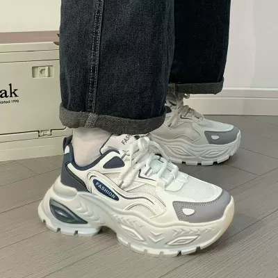 Men's 2026 Spring Lightweight Comfort Thick Sole Dad Shoes Casual for Students · YANYAN China shoe factory