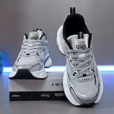 Men's 2026 Summer Breathable Mesh Casual Running Shoes Thick Sole Dad Shoes · YANYAN China shoe factory