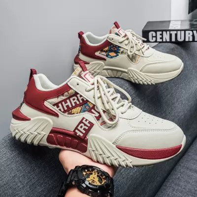Men's Sports Shoes 2026 Spring New, White Sneakers for Students, Breathable Mesh Lining · YANYAN China shoe factory