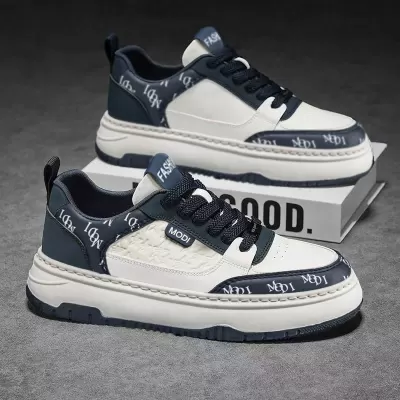 Men's 2026 Spring Breathable Casual Skate Shoes Thick Sole White for Students · YANYAN China shoe factory