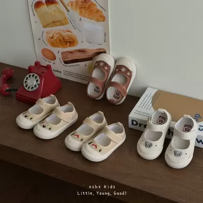 XSHX Cute Animal Forest Kids Cloth Shoes Korean Hook & Loop Breathable Anti-Slip Kindergarten · YANYAN China shoe factory
